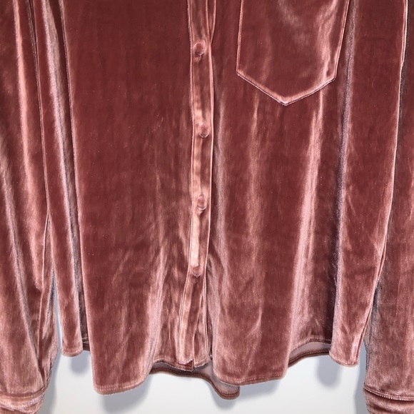 LPA Top 16 Crushed Velvet Button Down Shirt Revolve - Picture 3 of 8